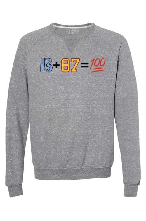 13+87=100 (CREW SWEATSHIRT) - OBVIOUS SHIRTS