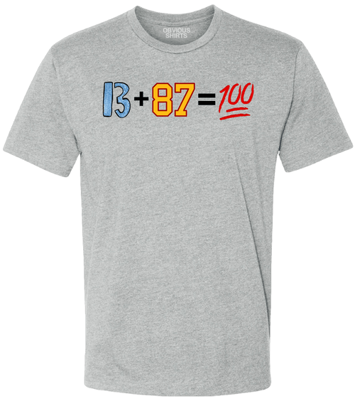 13+87=100 - OBVIOUS SHIRTS