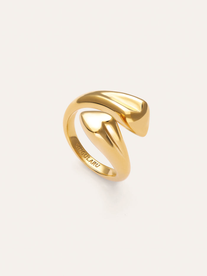 Anillo Abbraccio Amour Acero Baño Oro