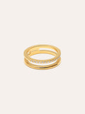 Anillo Bibiana Acero Baño Oro