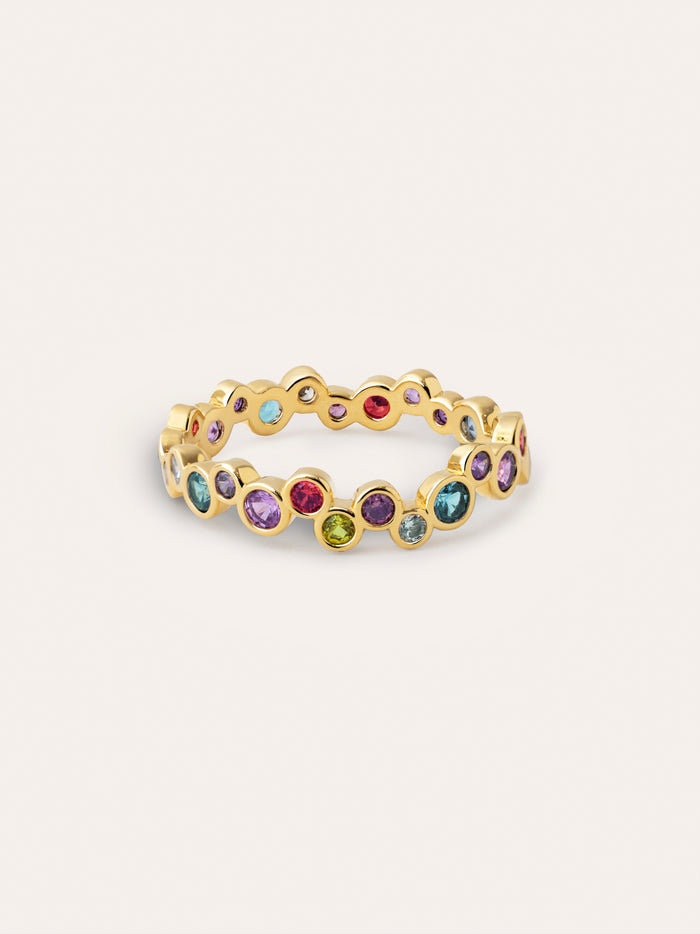 Anillo Bubbles Baño Oro