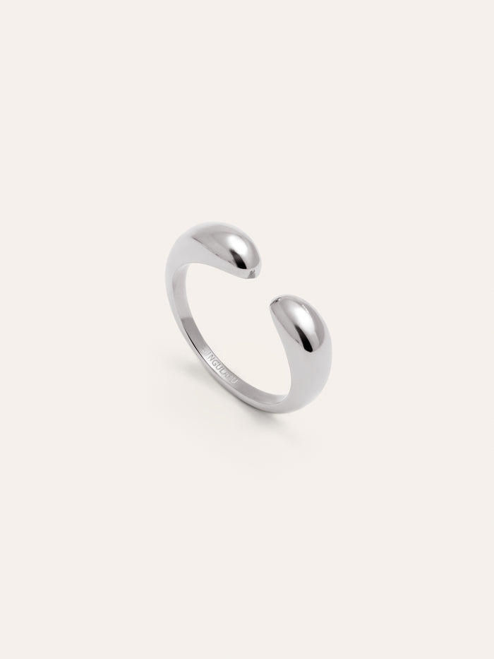 Anillo Doble Gota Acero