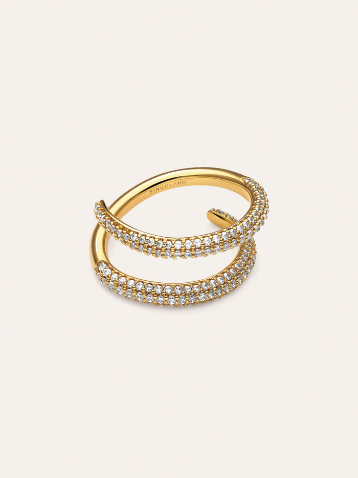 Anillo Doble Scarlett Baño Oro