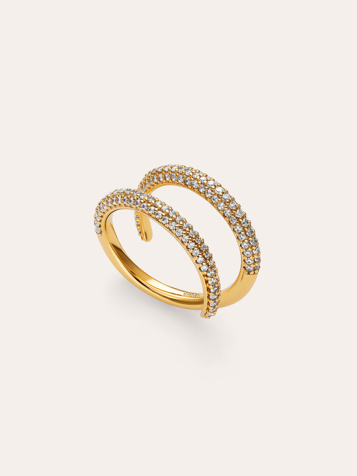 Anillo Doble Scarlett Baño Oro