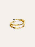 Anillo Doble Twist Baño Oro
