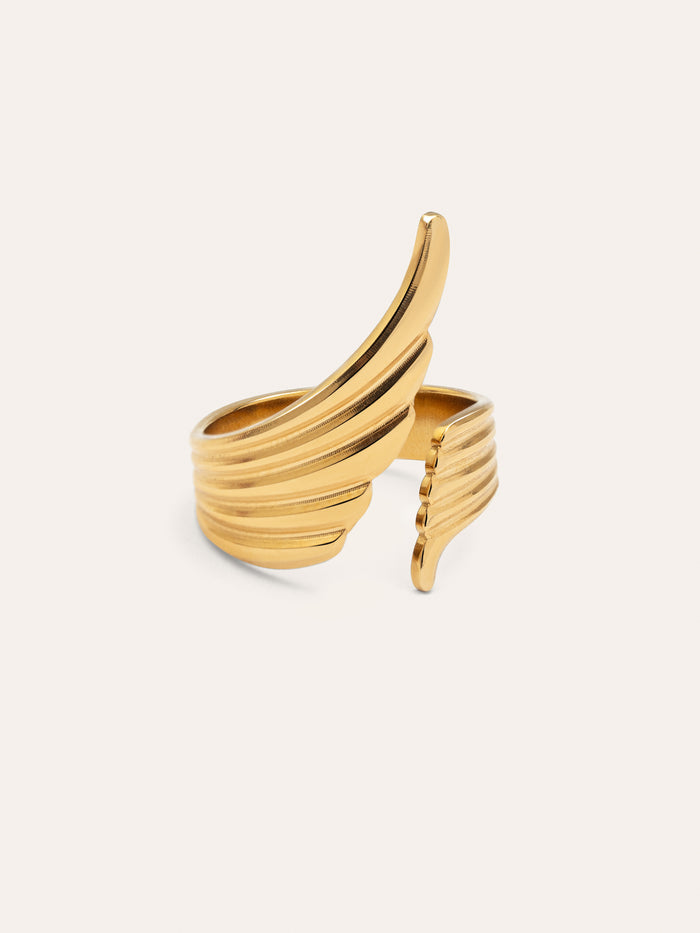 Anillo Dove Acero Baño Oro