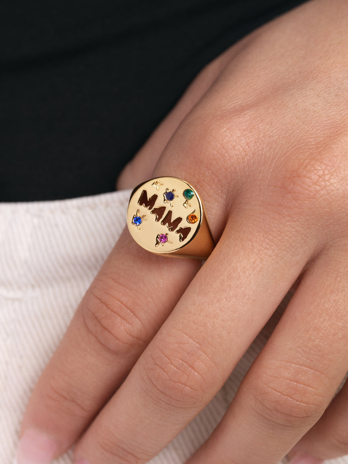 Anillo Mamá Baño Oro