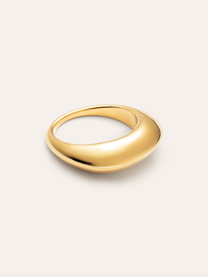Anillo Maxi Mariana Acero Baño Oro