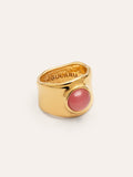 Anillo My Pink Stone Baño Oro