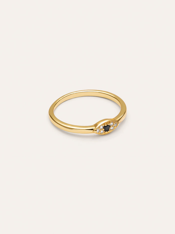 Anillo Ojo de Horus Baño Oro