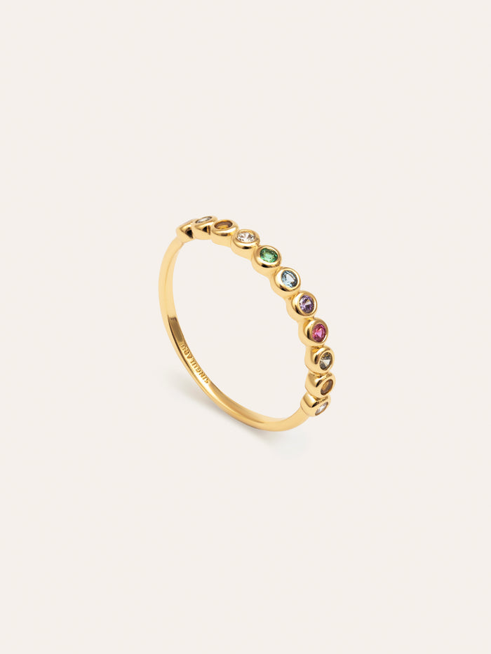 Anillo Orbit Baño Oro