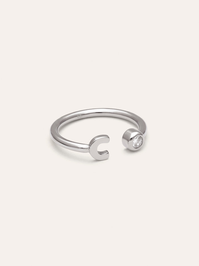 Anillo Personalizado Letter Spark Acero
