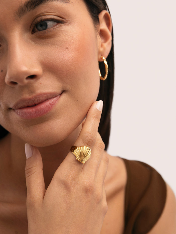 Anillo Shelly Acero Baño Oro