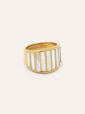 Anillo Siren Shells Acero Baño Oro