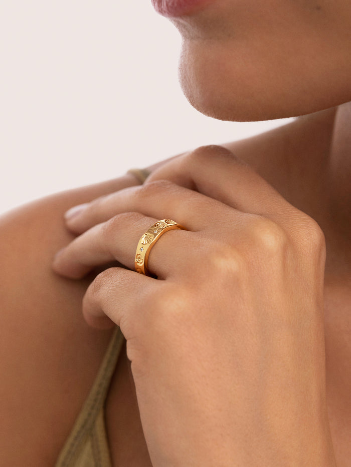 Anillo Treasure Baño Oro