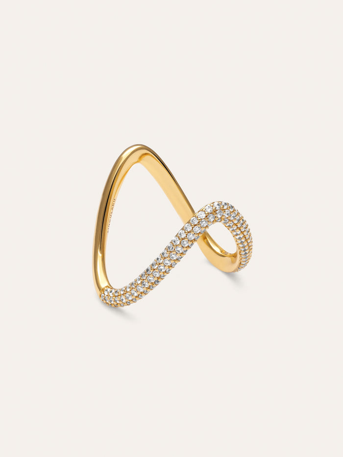 Anillo V Scarlett Baño Oro