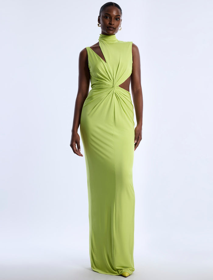 Asymmetrical  Jersey Gown