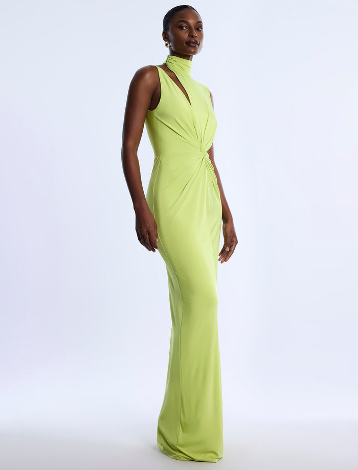 Asymmetrical  Jersey Gown