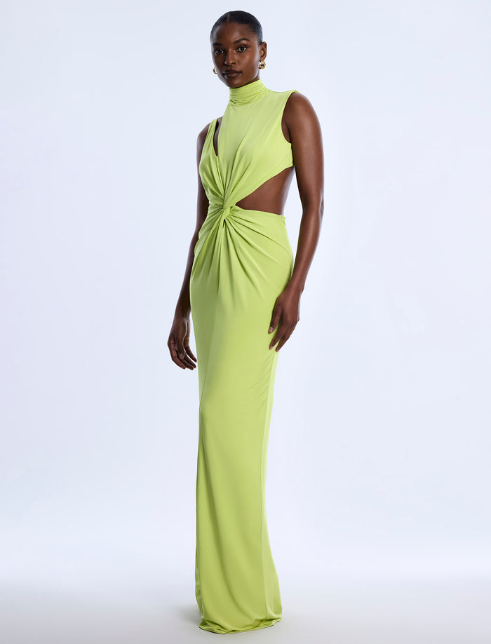 Asymmetrical  Jersey Gown