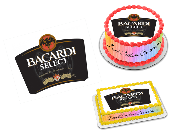 Bacardi Edible Image Frosting Sheet #4 Topper (70+ sizes)
