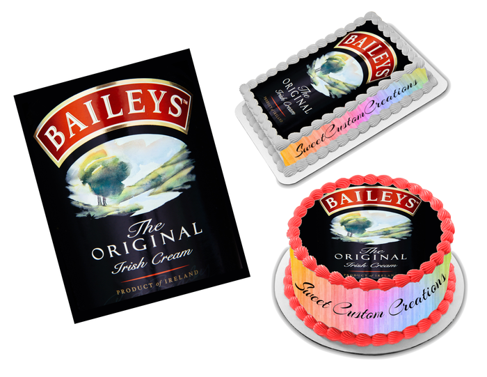 Baileys Edible Image Frosting Sheet #1 Topper (70+ sizes)