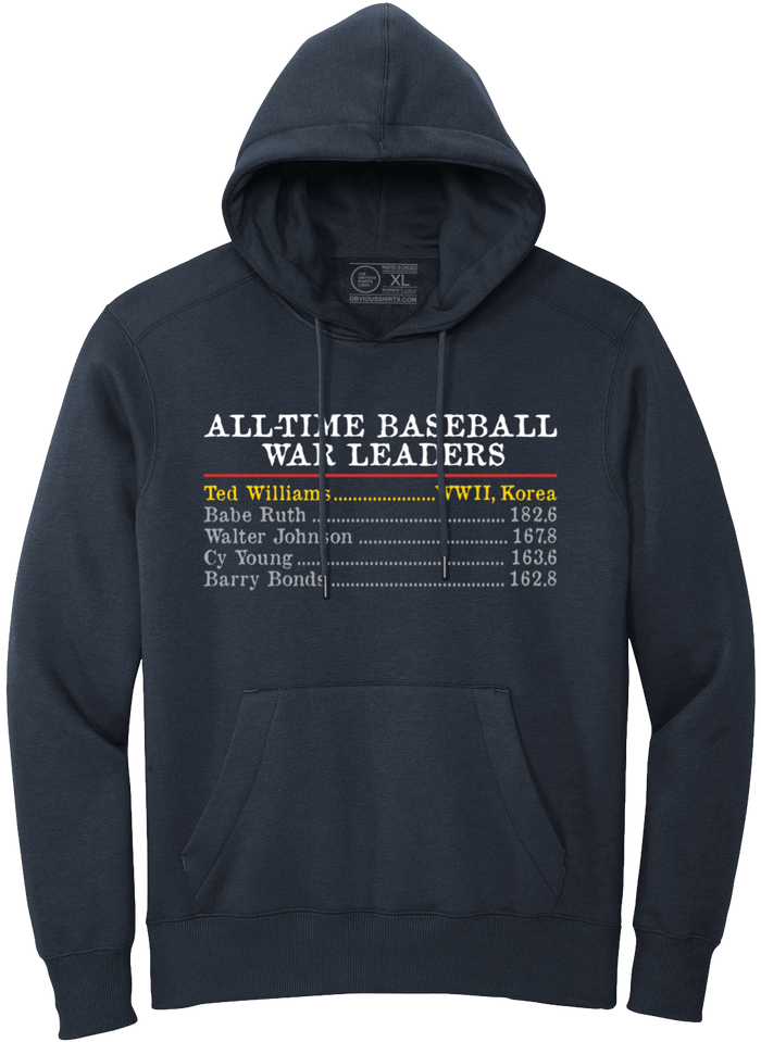Baseball's WAR Leaders (Hooded Sweatshirt) by Obvious Shirts