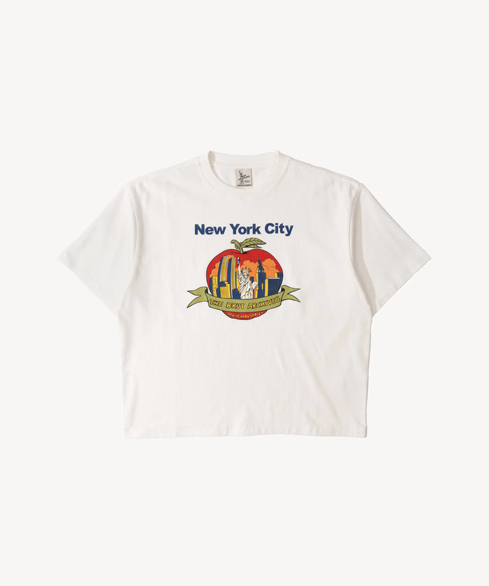 BIG APPLE TEE T-Shirts X-SMALL / WHITE - BRUT Clothing