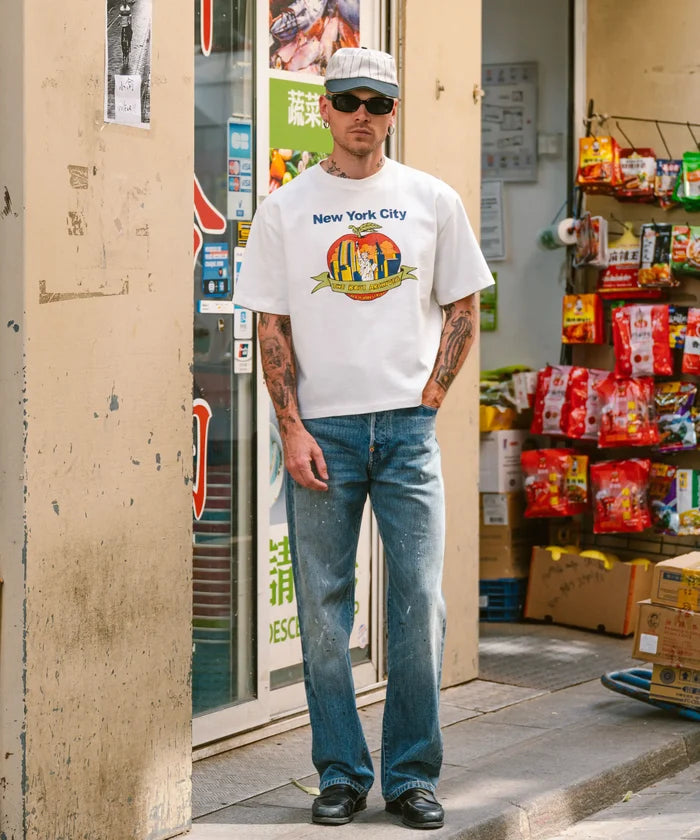 BIG APPLE TEE T-Shirts X-SMALL / WHITE - BRUT Clothing