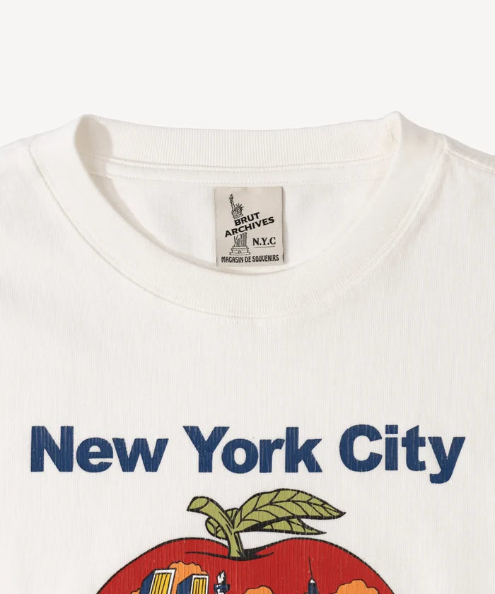 BIG APPLE TEE T-Shirts X-SMALL / WHITE - BRUT Clothing
