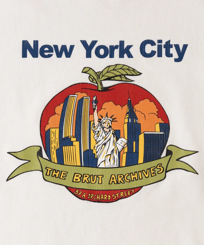 BIG APPLE TEE T-Shirts X-SMALL / WHITE - BRUT Clothing