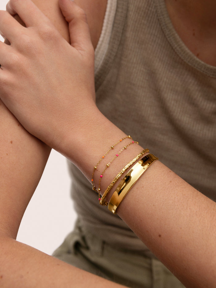 Brazalete Easy Acero Baño Oro