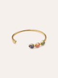 Brazalete Gota Stones Acero Baño Oro