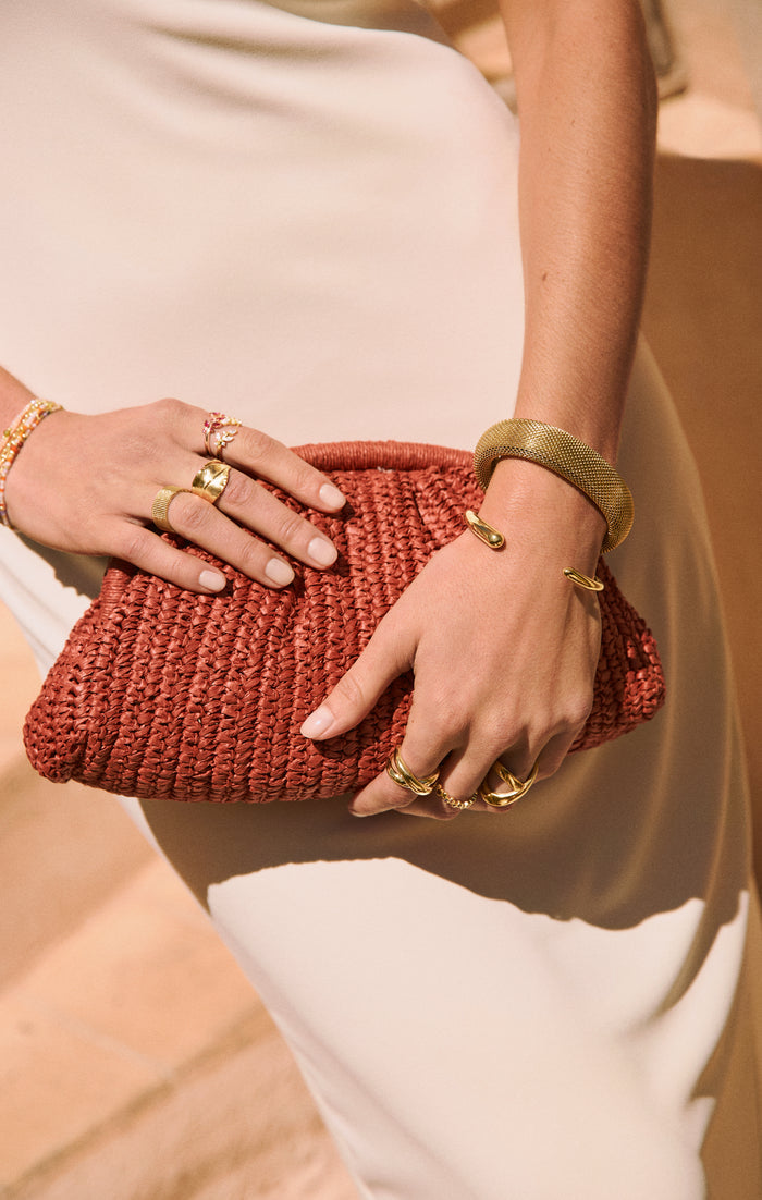 Brazalete Malla Acero Baño Oro