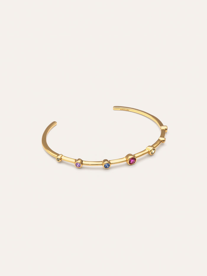 Brazalete Rainbow Bubbles Baño Oro