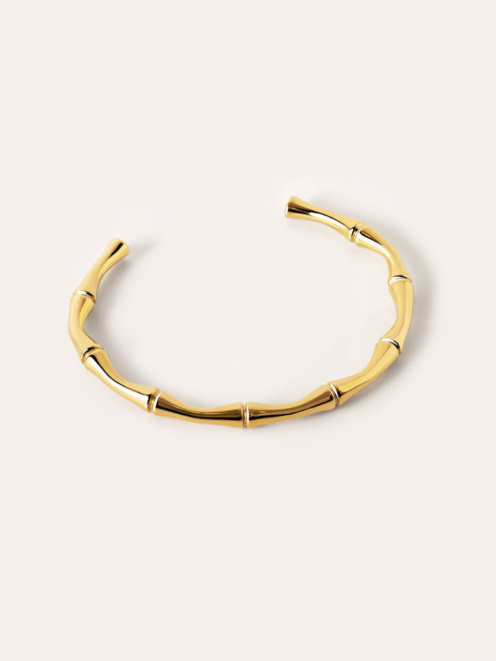 Brazalete Sugarcane Acero Baño Oro