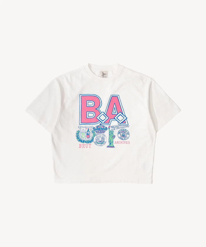 BRUT UNIVERSITY TEE T-Shirts X-SMALL / WHITE - BRUT Clothing