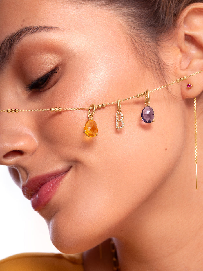 Charm Birthstones Baño Oro