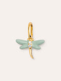 Charm Libélula Plata Baño Oro