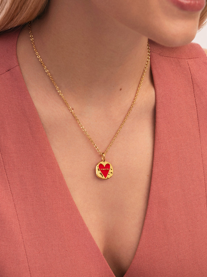 Charm Mamá Lovely Heart Baño Oro