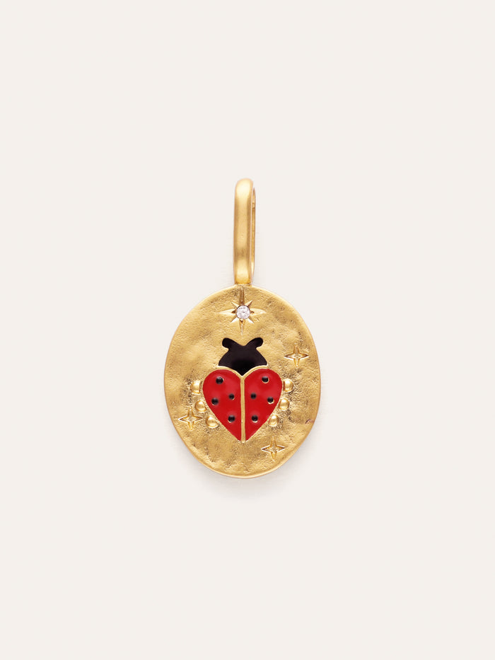 Charm Mariquita Baño Oro