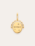 Charm Medallón Doble Mamá Lovely Heart Baño Oro