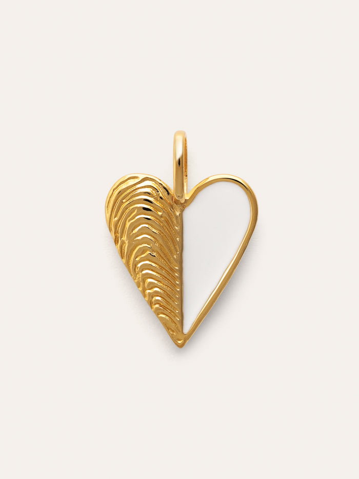 Charm Mejillón Enamel Baño Oro