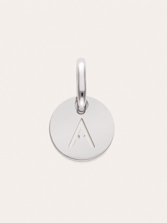 Charm Mini Medallion Letter Acero