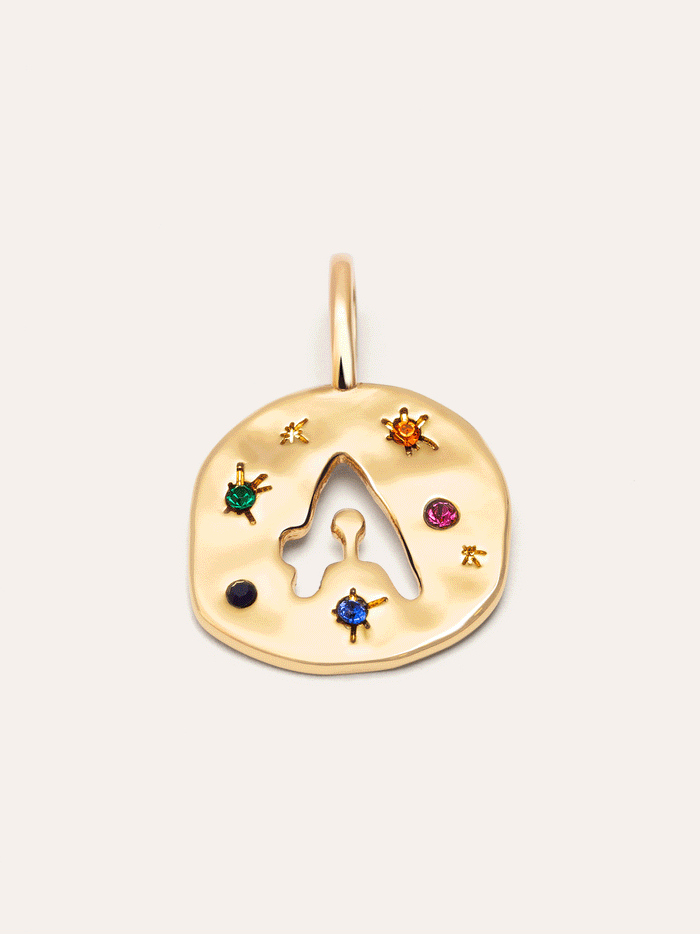 Charm Personalizado Organic Colors Letter Baño Oro