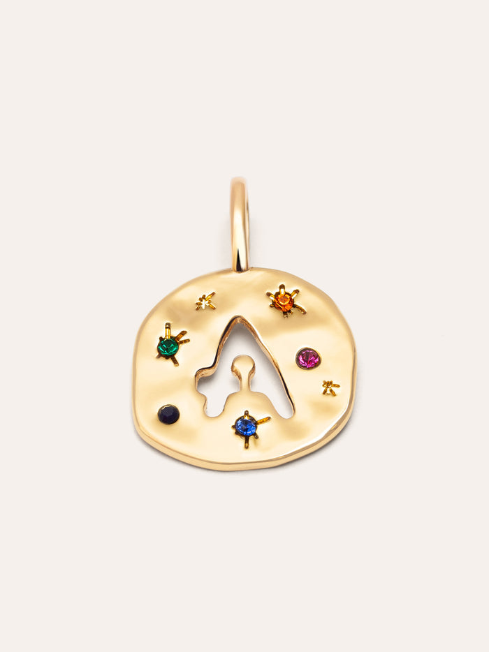 Charm Personalizado Organic Colors Letter Baño Oro