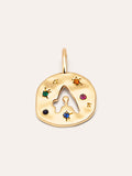 Charm Personalizado Organic Colors Letter Baño Oro