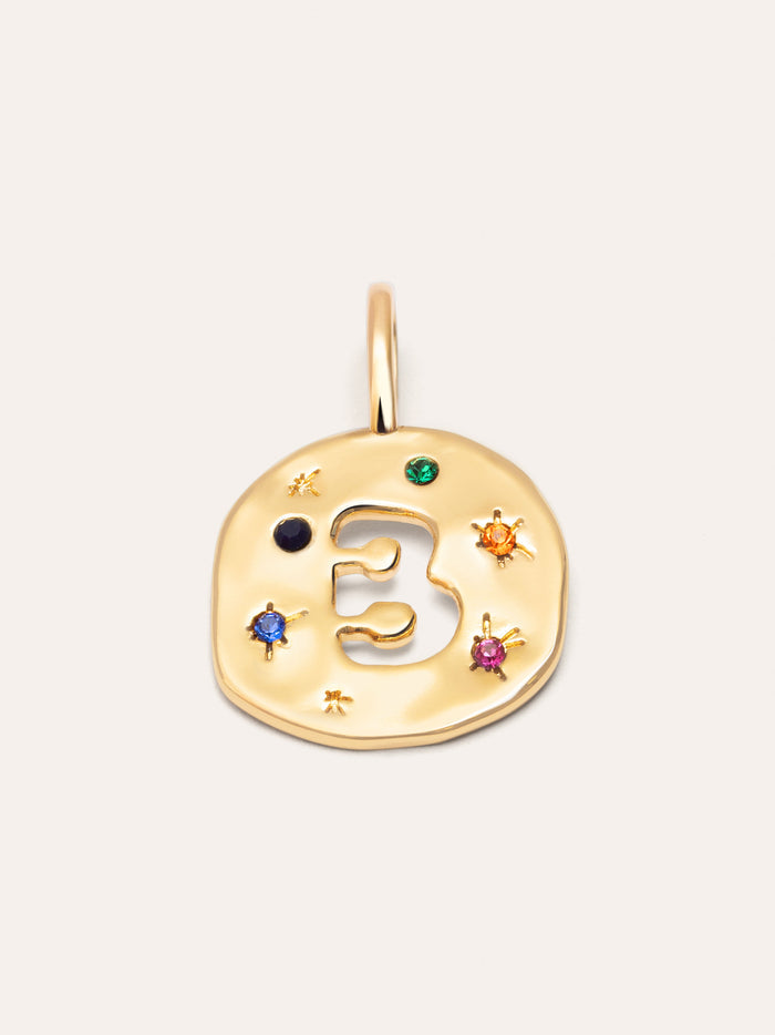 Charm Personalizado Organic Colors Letter Baño Oro