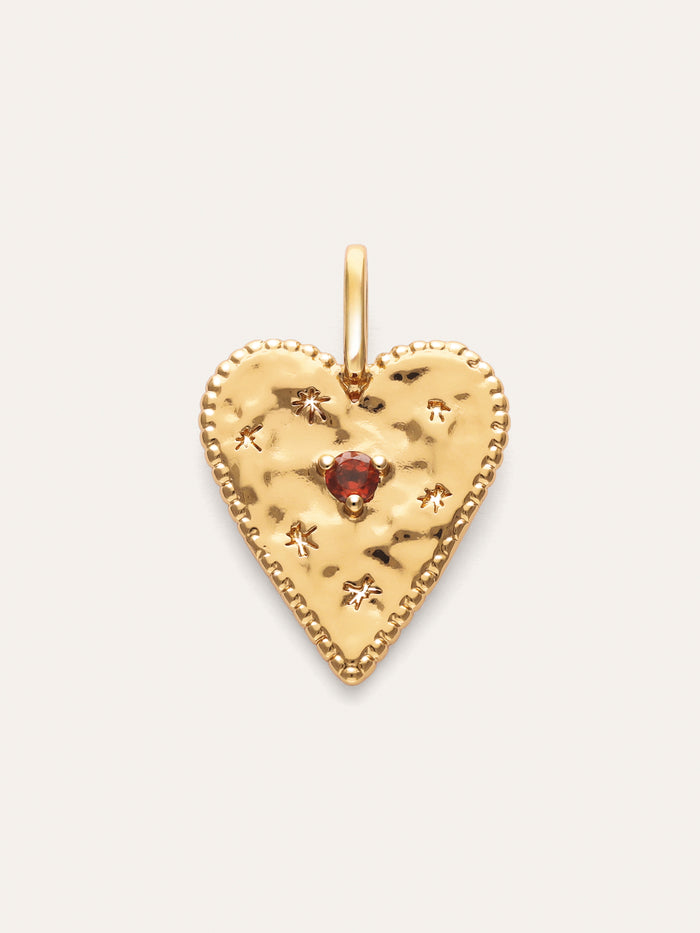 Charm Raw Heart Baño Oro