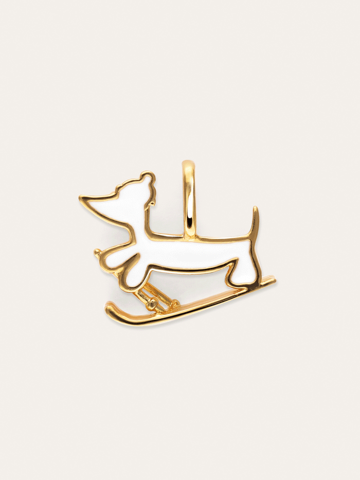 Charm Winter Teckel Baño Oro
