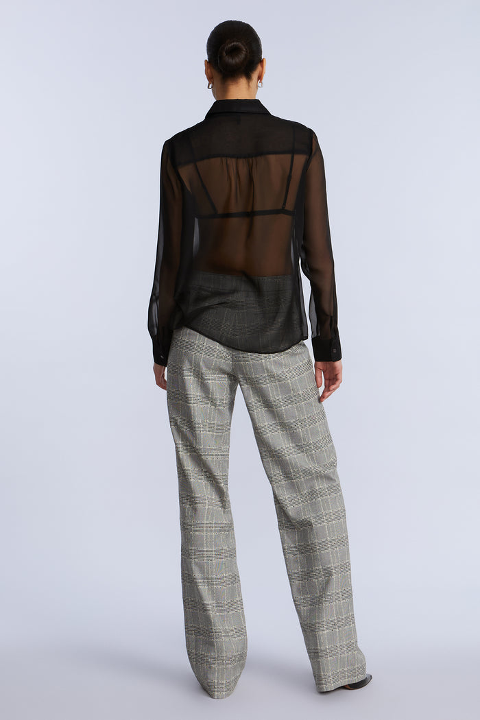 Chiffon Button Down